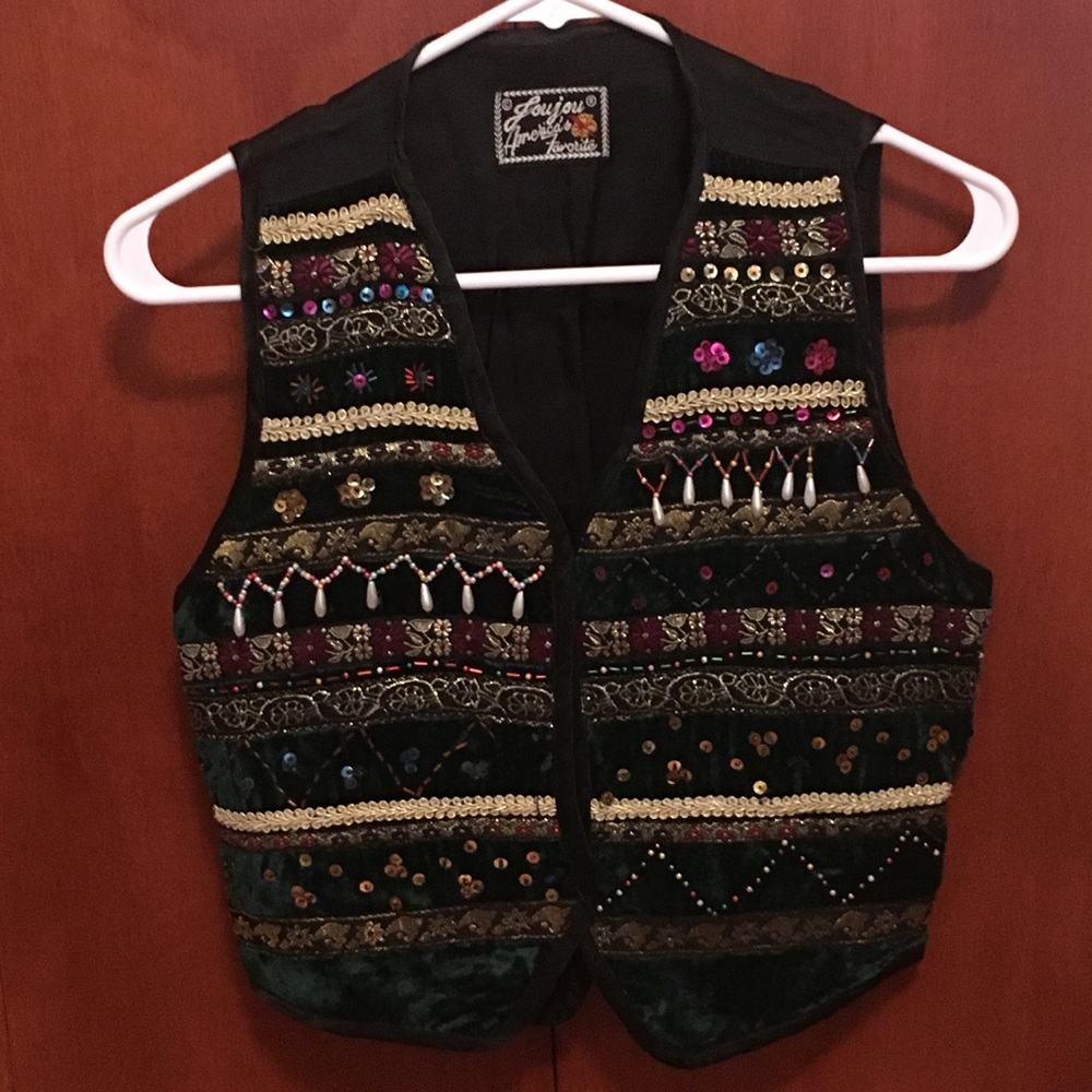 Joujou Brand Girl’s Beads and Ribbon Vest